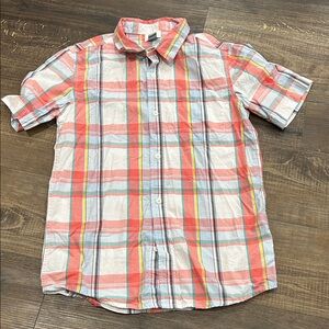 Boys Multicolor Plaid Short Sleeve Shirt